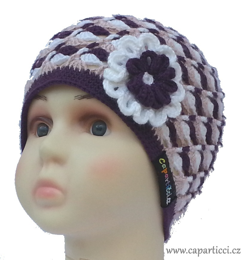 fialovobílá kytička