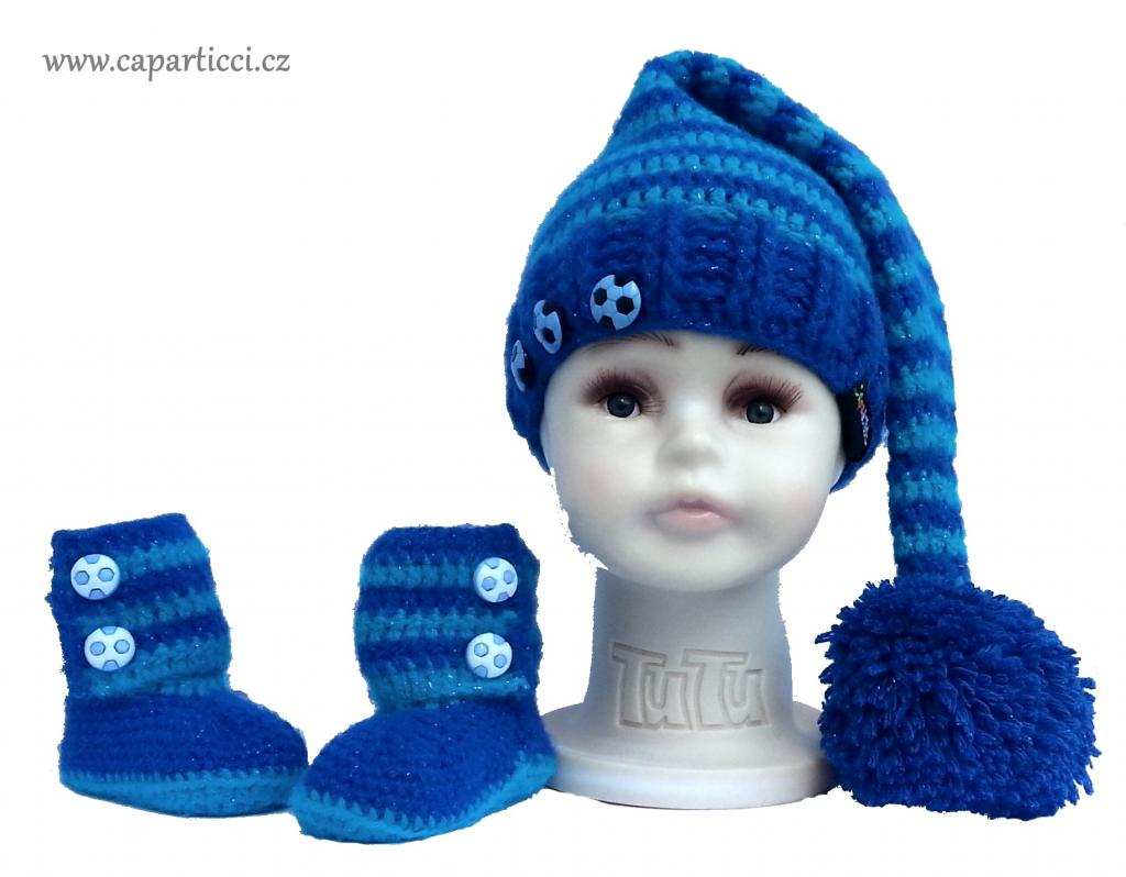 skřítkovská s knoflíky fotbalových míčů + capáčky